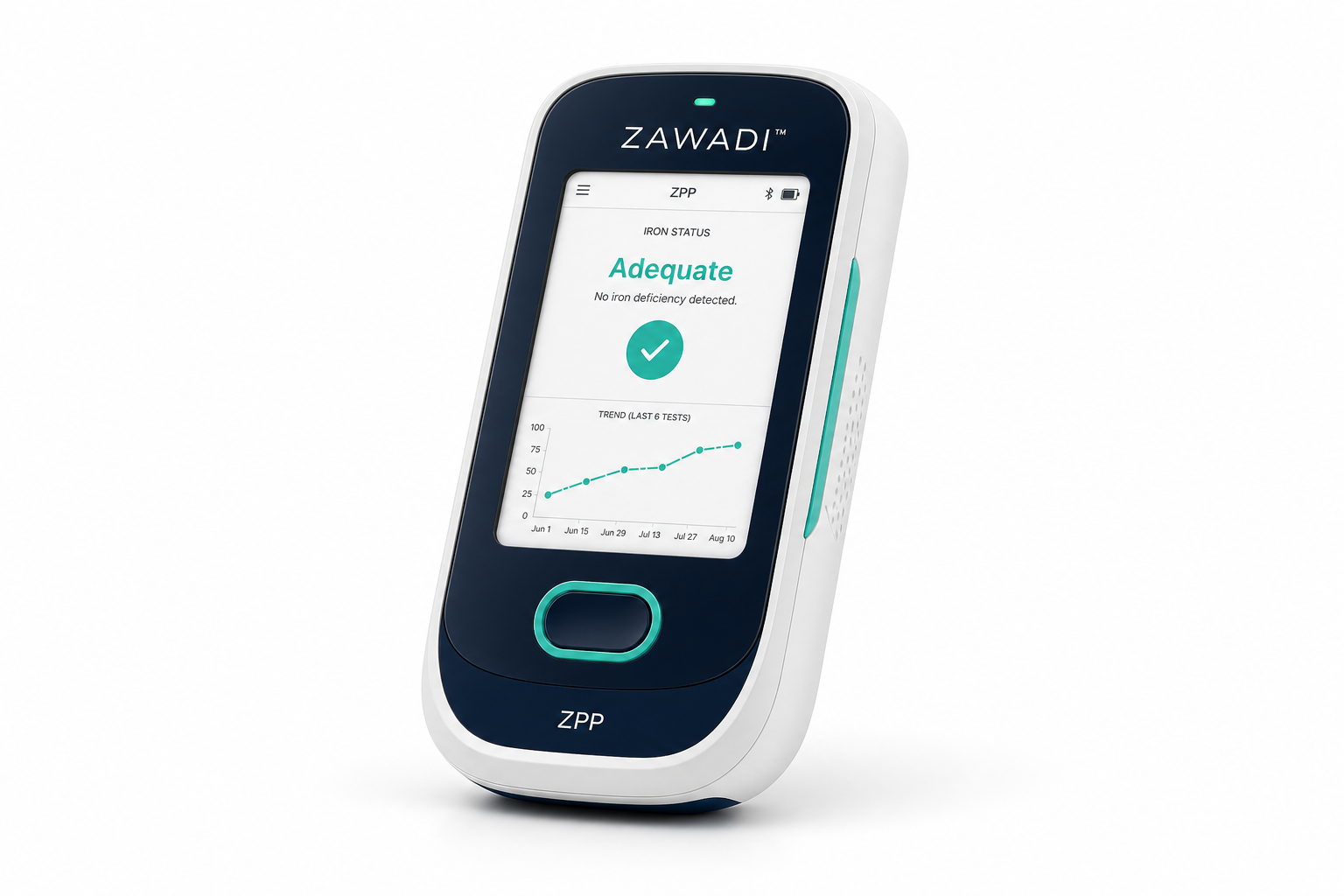 ZAWADI handheld point-of-care reader.